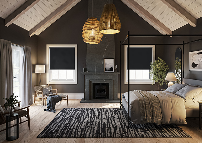 Levant (FR Blackout), Black - Twist&Fit Roller Blind - Image 8